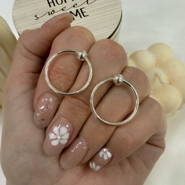 Aros pasantes Bead con detalle