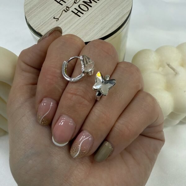 Aros huggies cubic mariposa