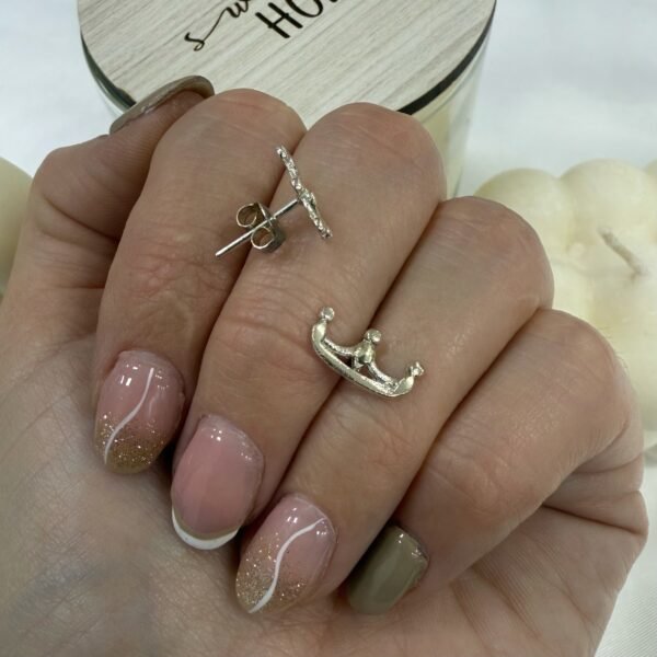 Aros Plata Y Oro forma corona