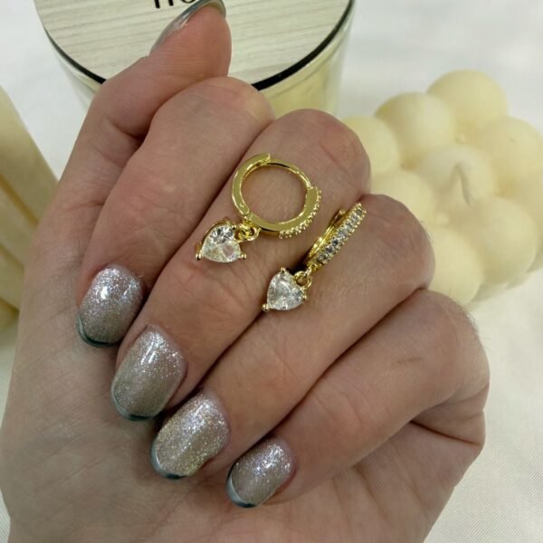 aros a argollas Acero dorado mod 19 (formas varias)