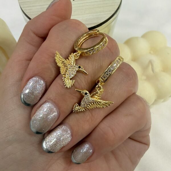 aros a argollas Acero dorado mod 10