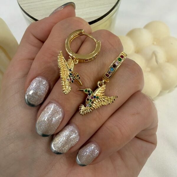 Alternative view of aros a argollas Acero dorado mod 10