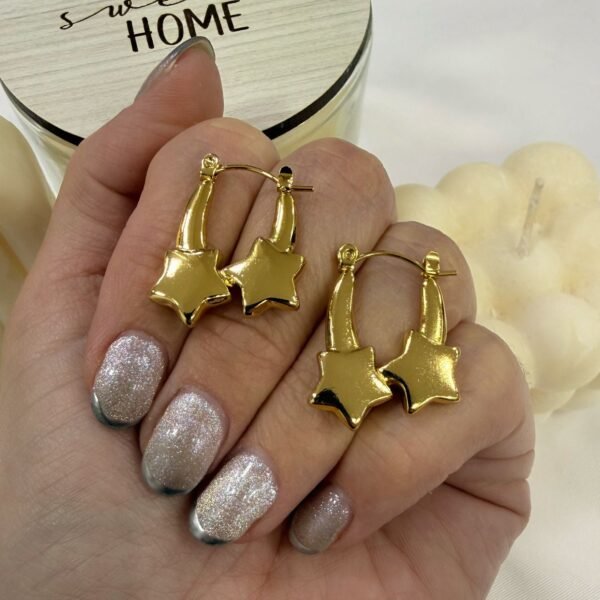 aros a argollas Acero dorado mod 29