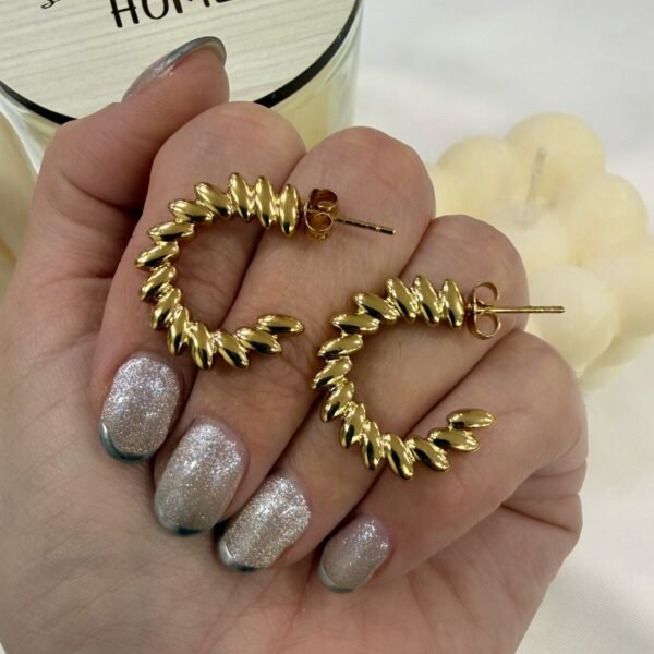 aros a argollas Acero dorado mod 24