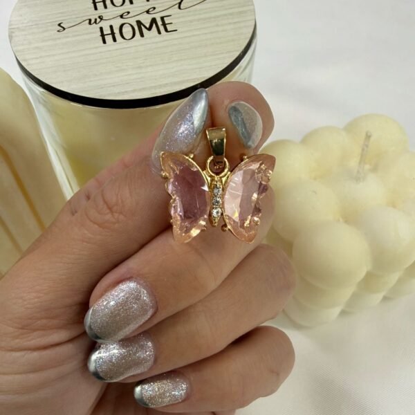 dije mariposa cubic dorada