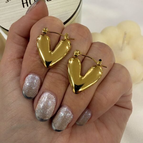 aros a argollas Acero dorado mod 30