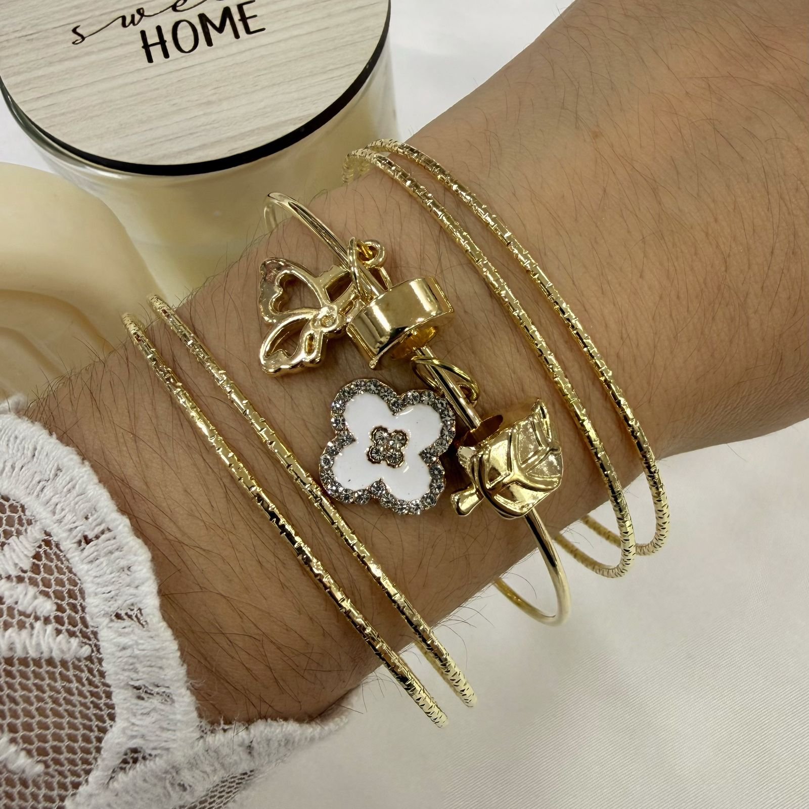 carton x 5 esclavas doradas multidijes pandor 7