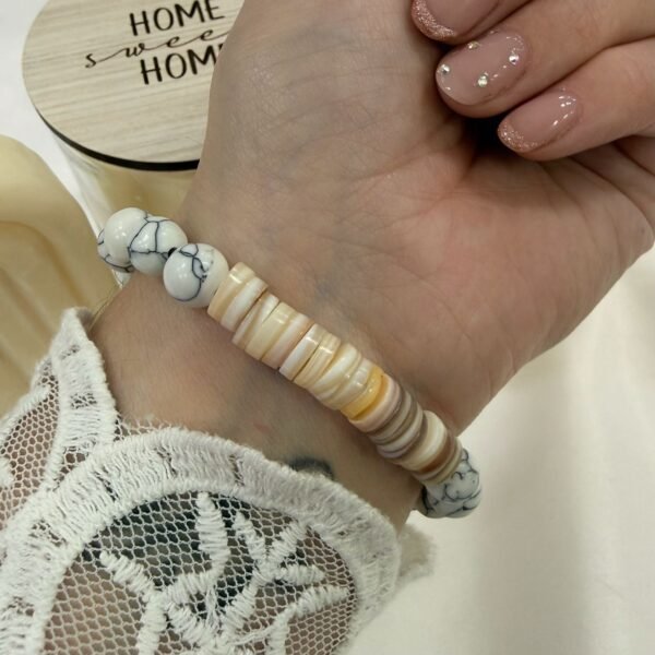 pulsera piedras marmoladas diseño colores