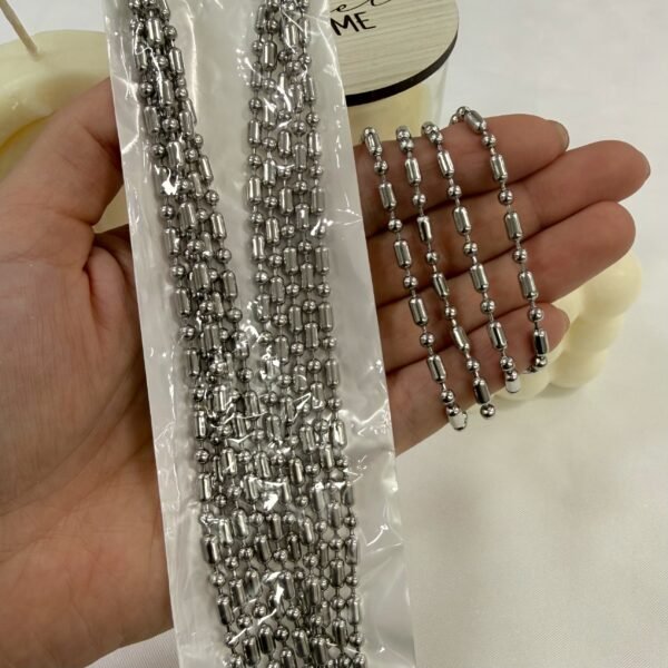 a kit x 5 cadenas punto y coma. x 50cm a.q