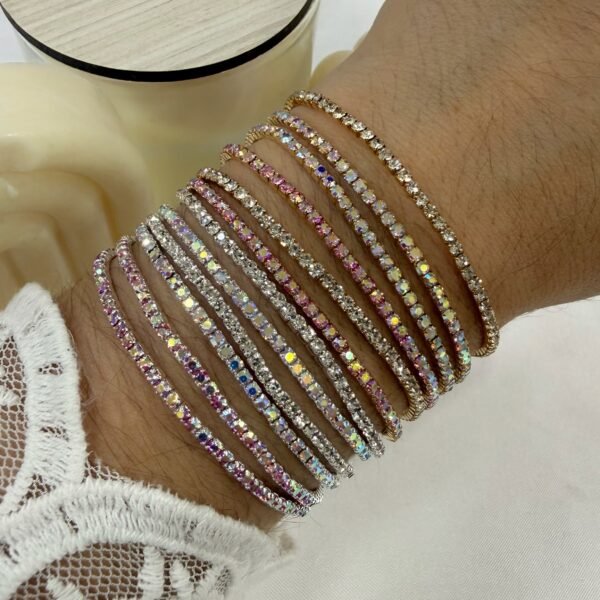 0oferta pack x 12 pulseras extensibles microzirconia.