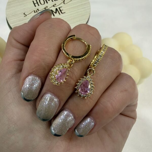 Alternative view of aros a argollas Acero dorado mod 9