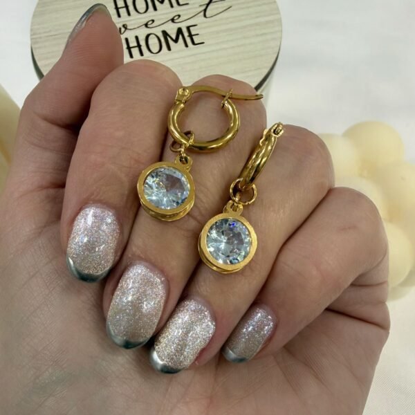 aros a argollas Acero dorado mod 7