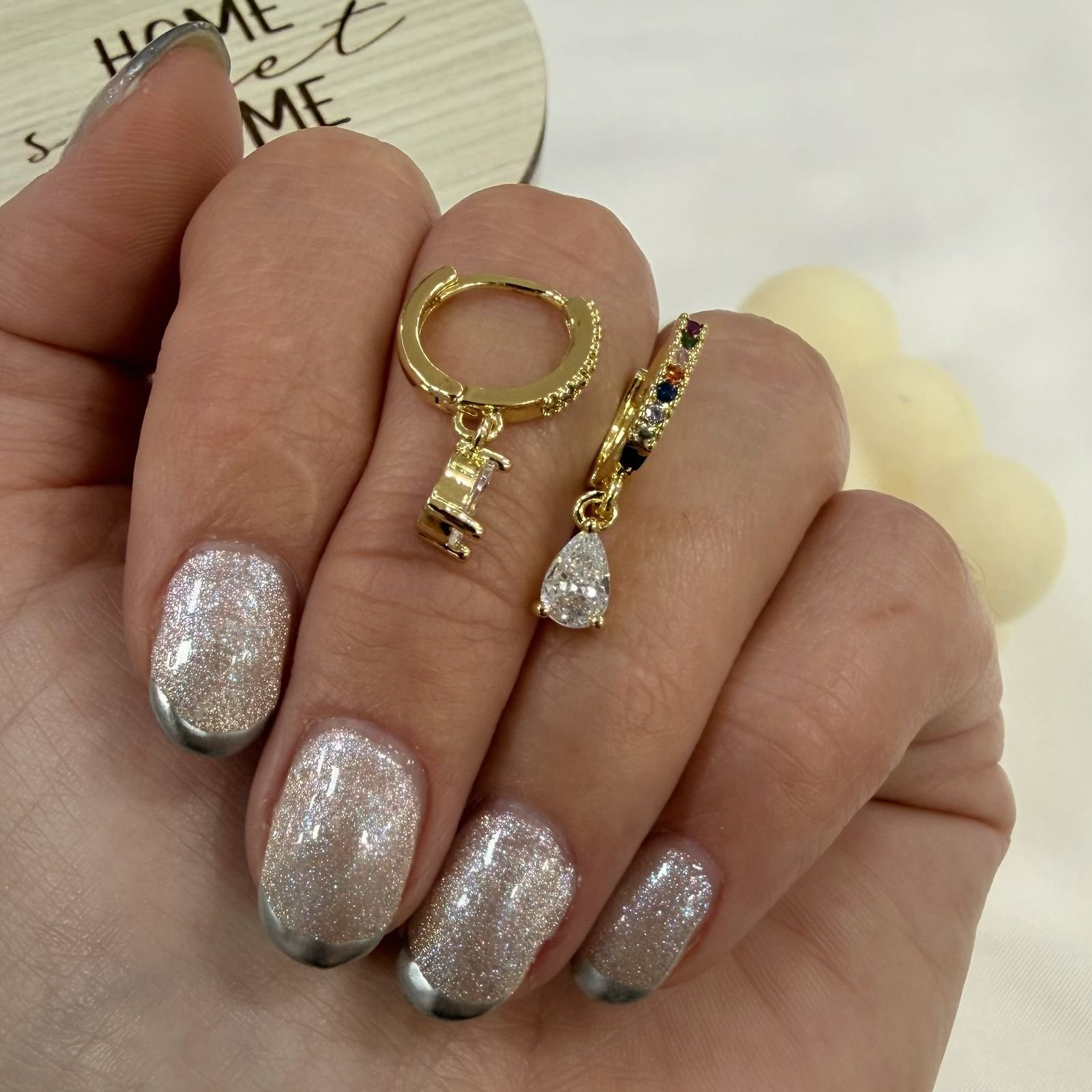 aros a argollas Acero dorado mod 2