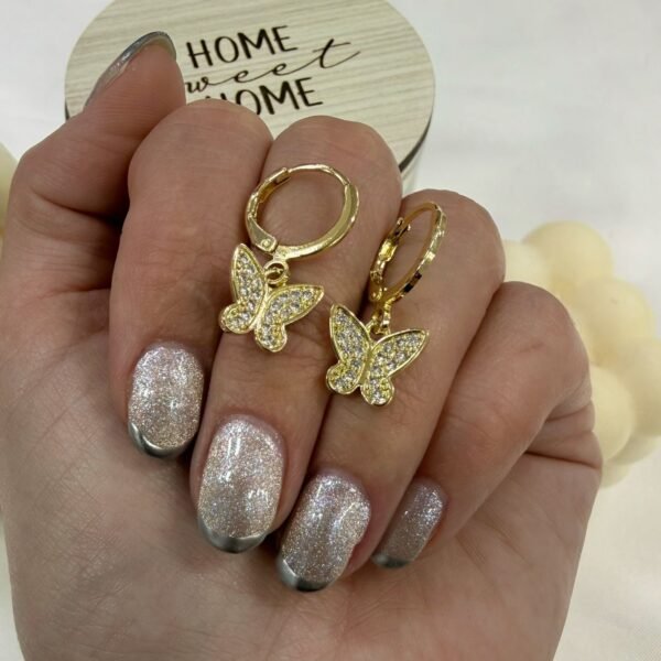 Alternative view of aros a argollas Acero dorado mod 6