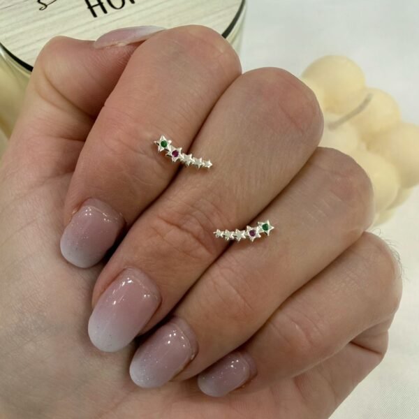 aros con cubic modelo estrellita multi