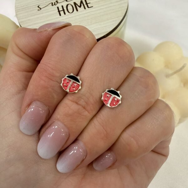 aros esmaltados mod vaquita esmaltada