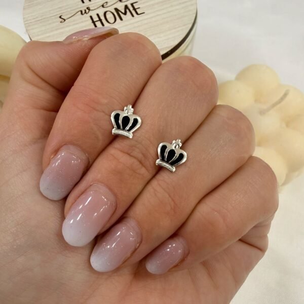 aros esmaltados mod corona esmaltada black