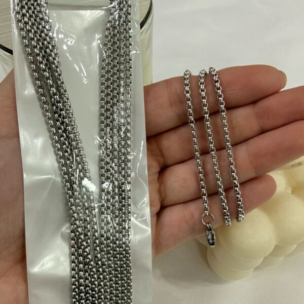 a kit x 5 cadenas rolito cuadrada x 45cm