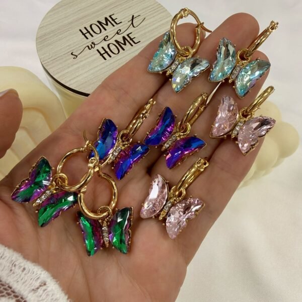 aros a argollas Acero dorado mod 45 (colores surtidos)