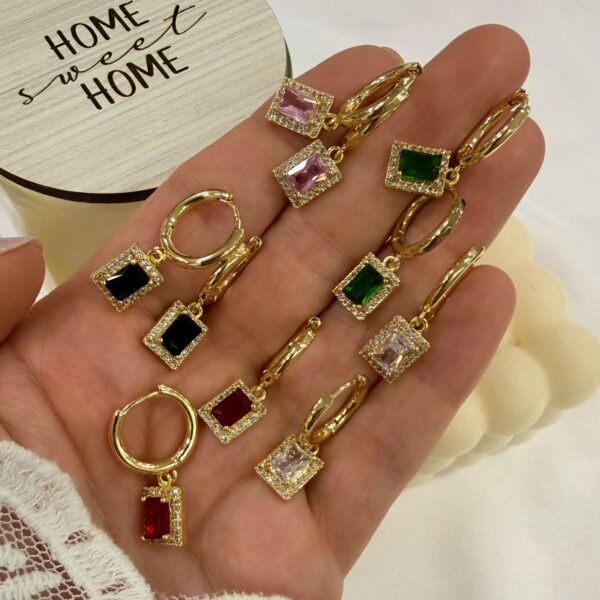 aros a argollas Acero dorado mod 44 (colores surtidos)