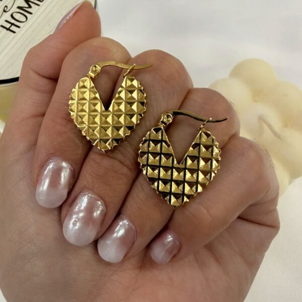 aros a argollas Acero dorado mod 15