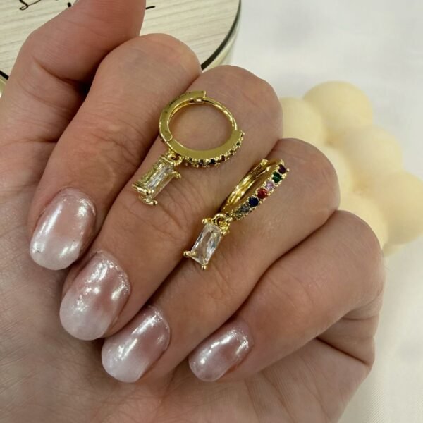 Alternative view of aros a argollas Acero dorado mod 59