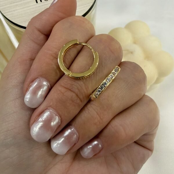 aros a argollas Acero dorado mod 56 grandes