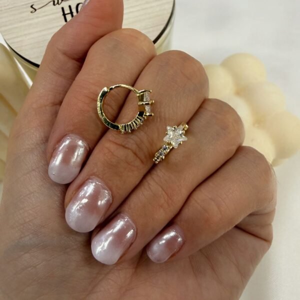 aros a argollas Acero dorado mod 51 A