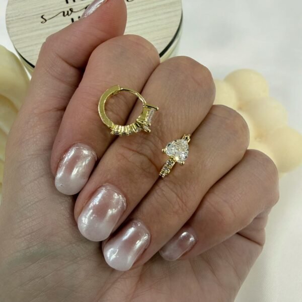 aros a argollas Acero dorado mod 51 B