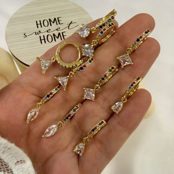 aros a argollas Acero dorado mod 59