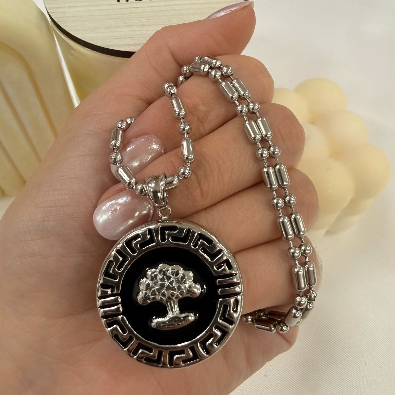 D conjunto arbol vida 3 inflado con cadena bolas a.q