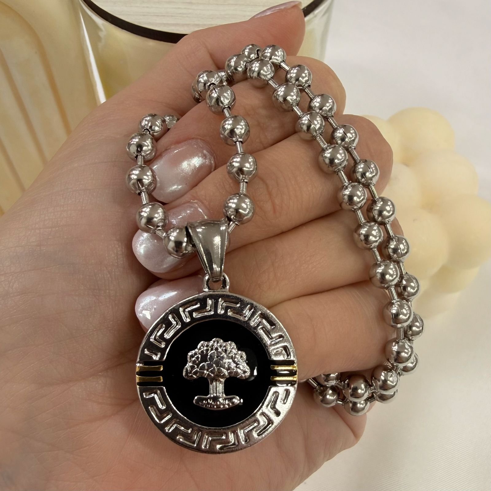 D conjunto arbol vida 2 con cadena bolas a.q