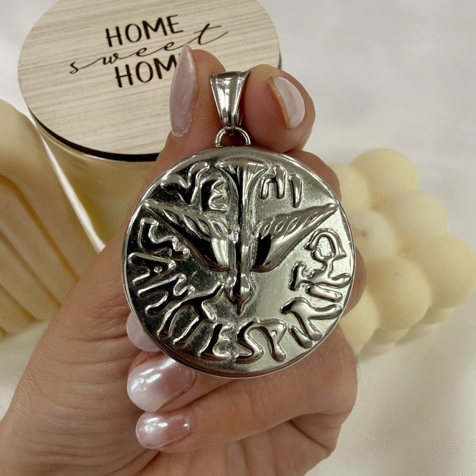 a dije medalla espiritu santo 3.5cm