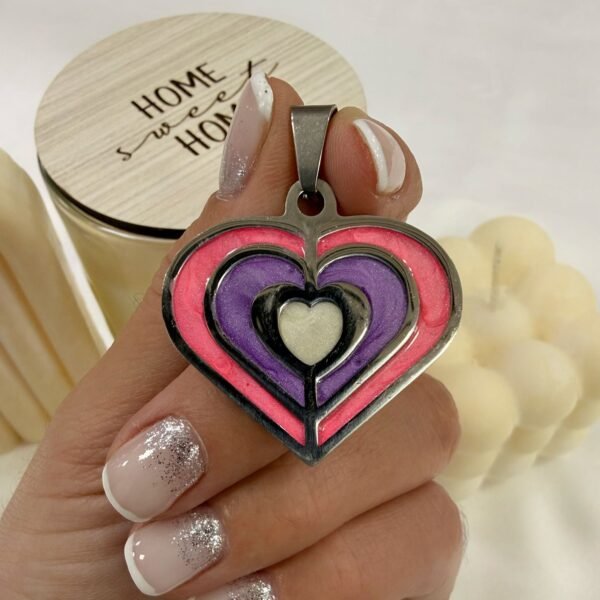 a dije corazon colores