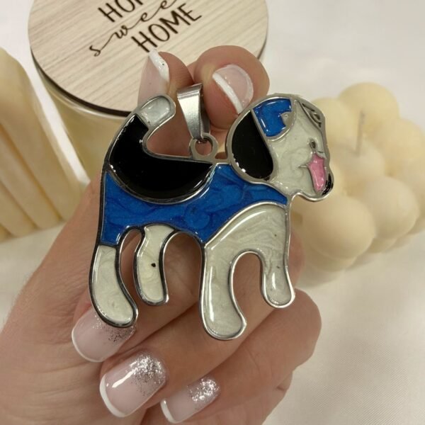 a dije doggy esmaltado