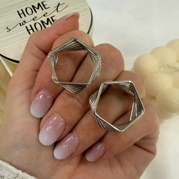 aros plateados mod K