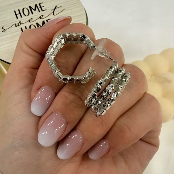 aros plateados mod Q