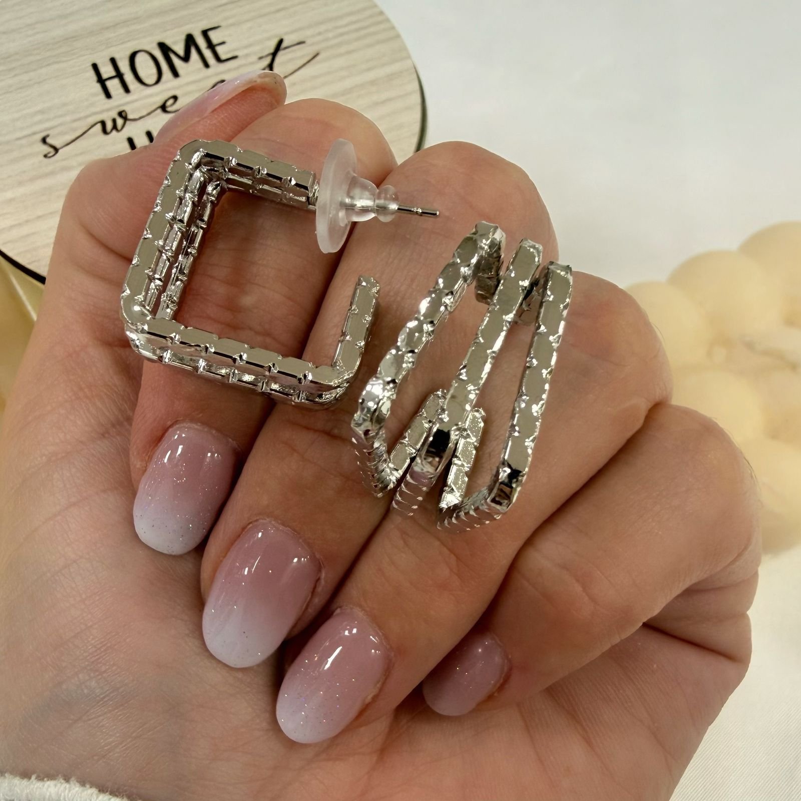 aros plateados mod S