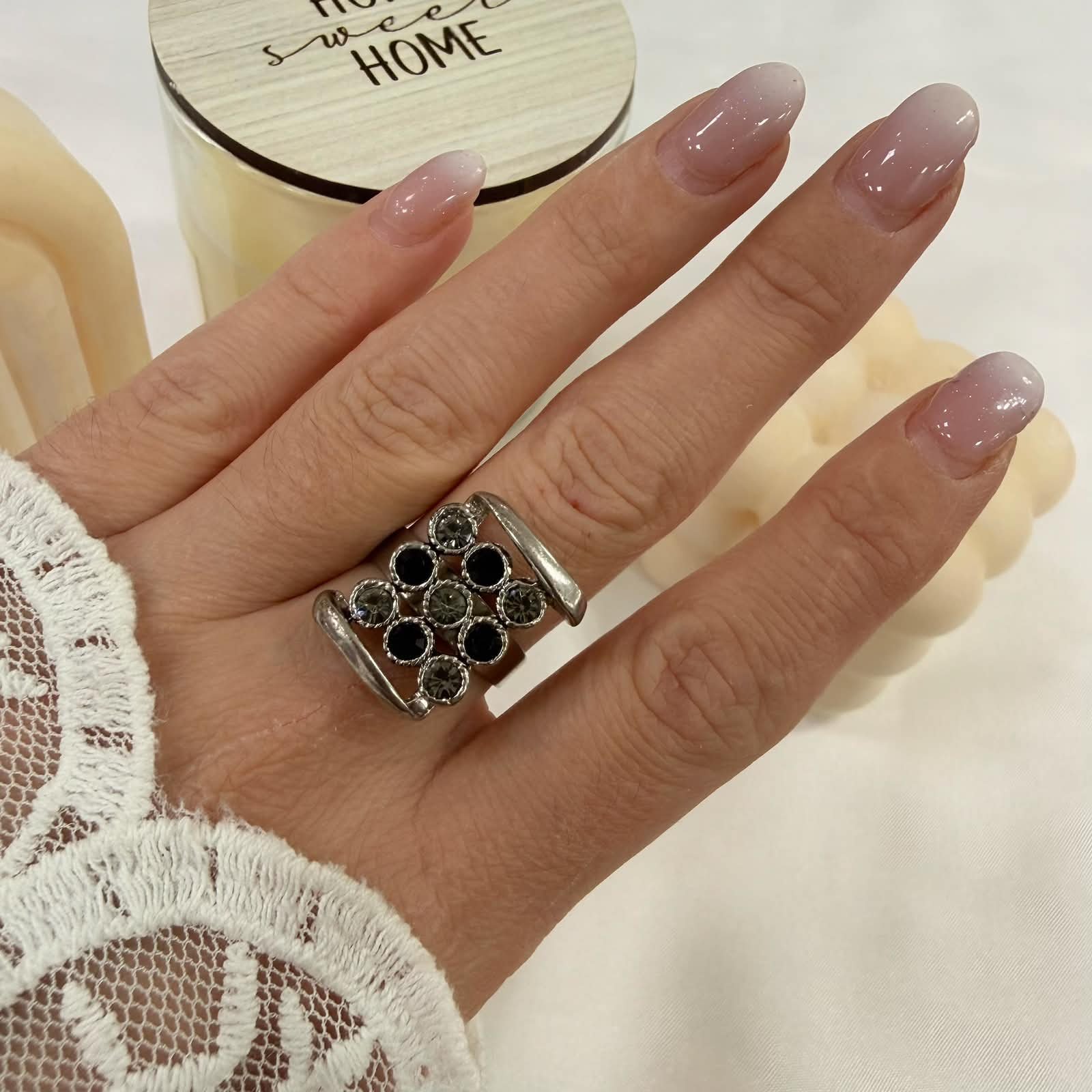 anillo piedras outlet