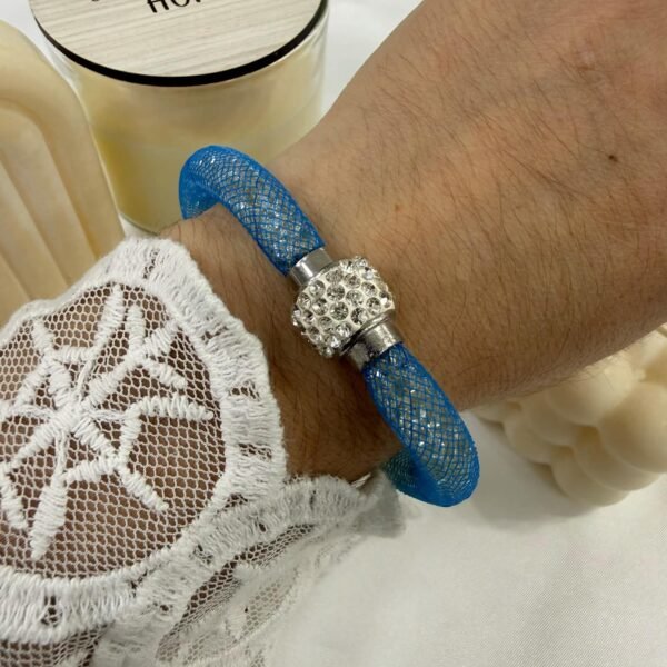 pulsera tubos brillitos cierre imantado.