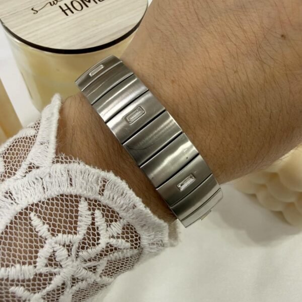 pulseras acero extensibles con cubic baguette