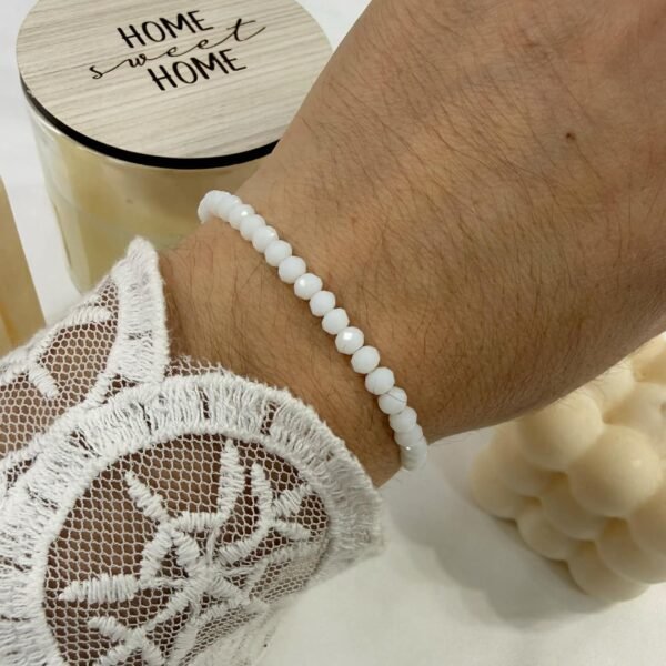 pulsera blanca extensible outlet