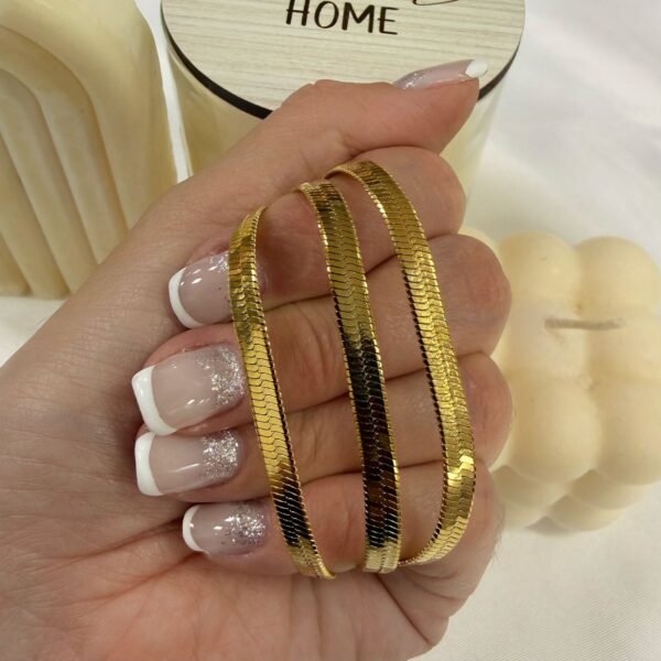 cadena dorada cola rata plana  x 40cm