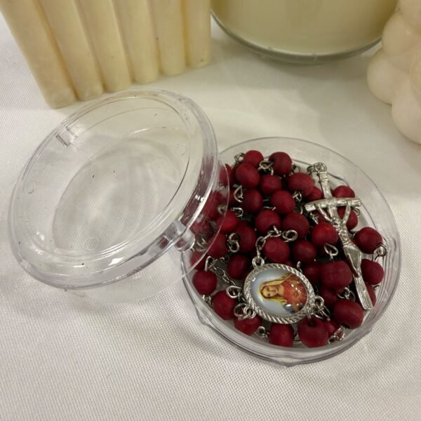 Alternative view of rosarios perfumados con cajita bordo