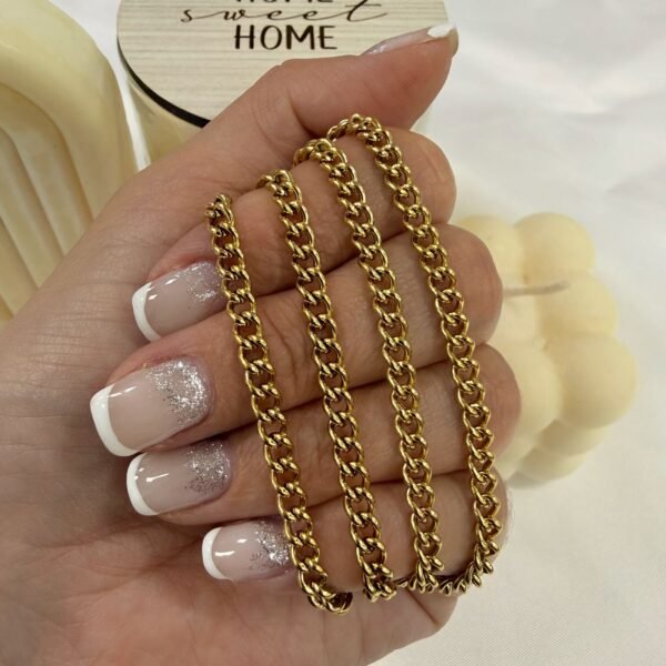 cadena dorada grumet unisex  x 60cm