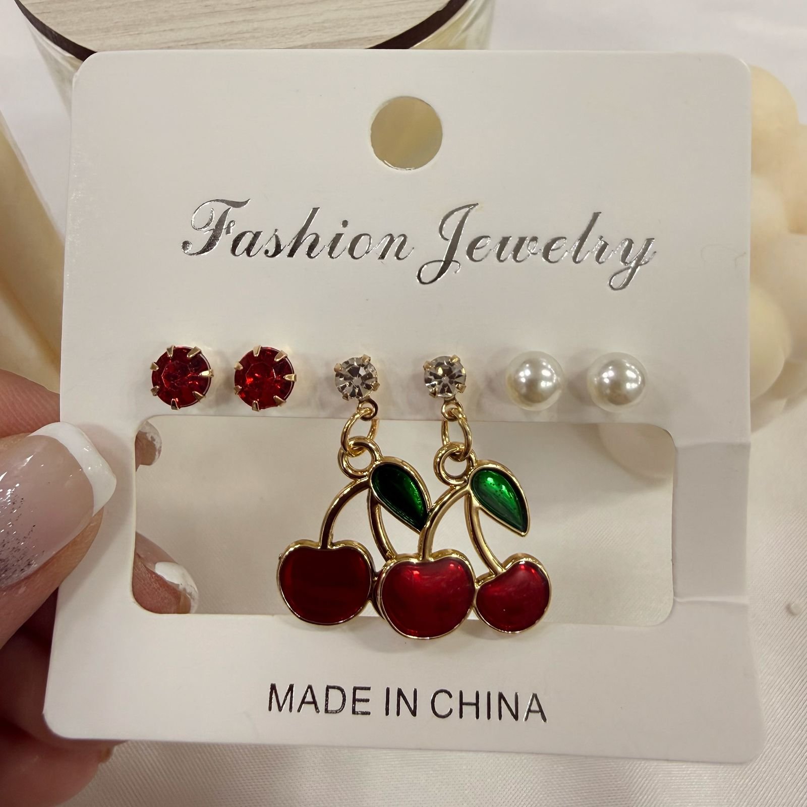 aros dorados pack x 3 pares mod cherry mod 3 (modelos varios) - Image 9