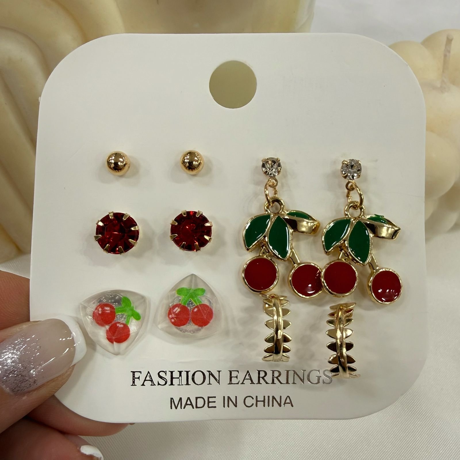 aros dorados pack x 5 pares mod cherry mod 1 (modelos varios) - Image 6