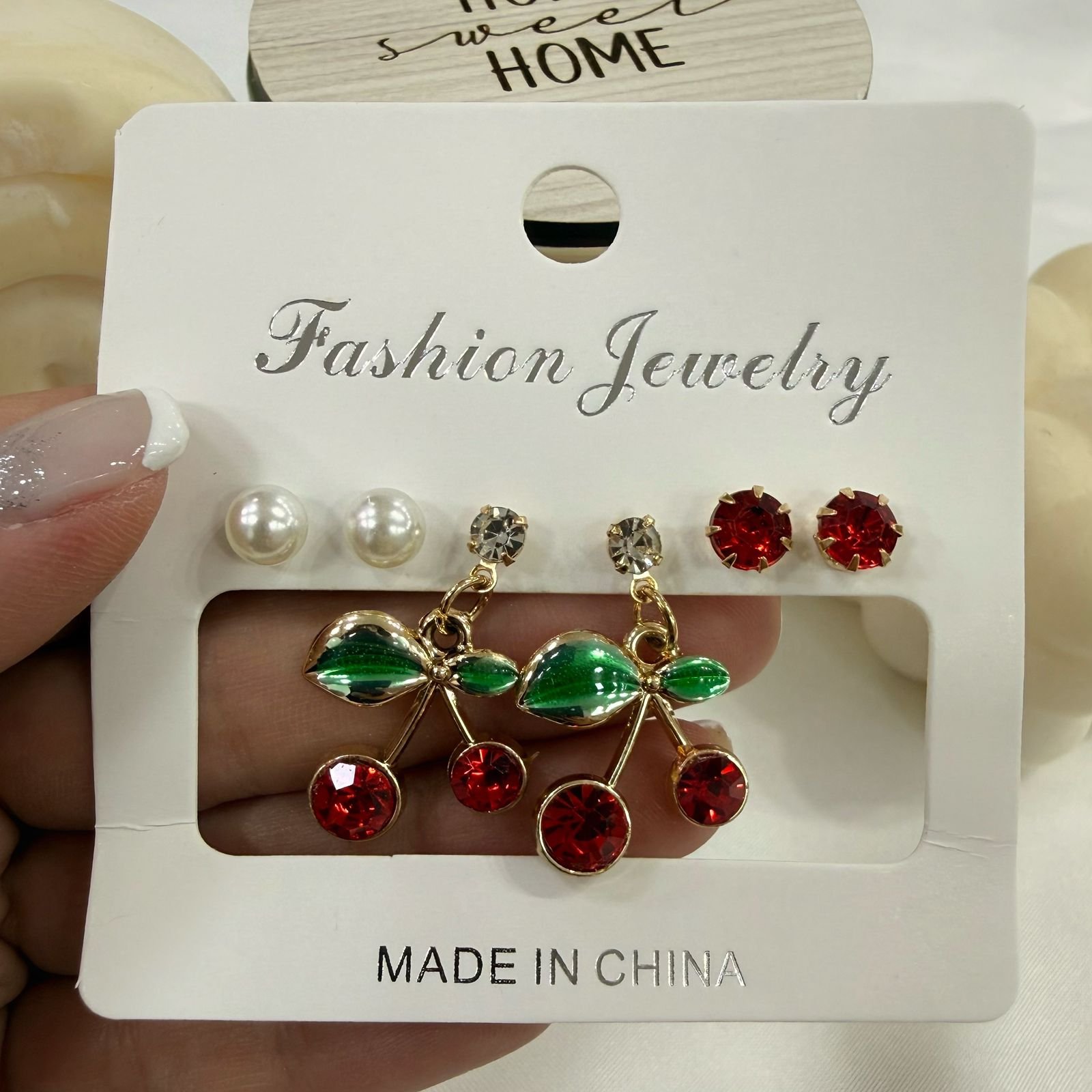 aros dorados pack x 3 pares mod cherry mod 3 (modelos varios)