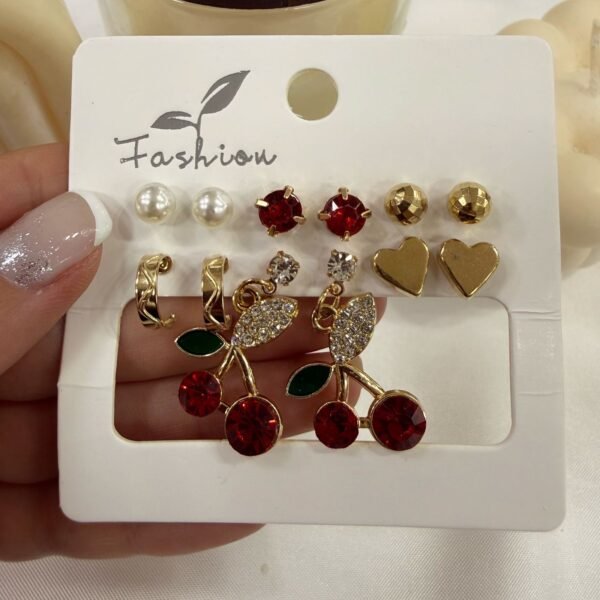 aros dorados pack x 5 pares mod cherry mod 2 (modelos varios)