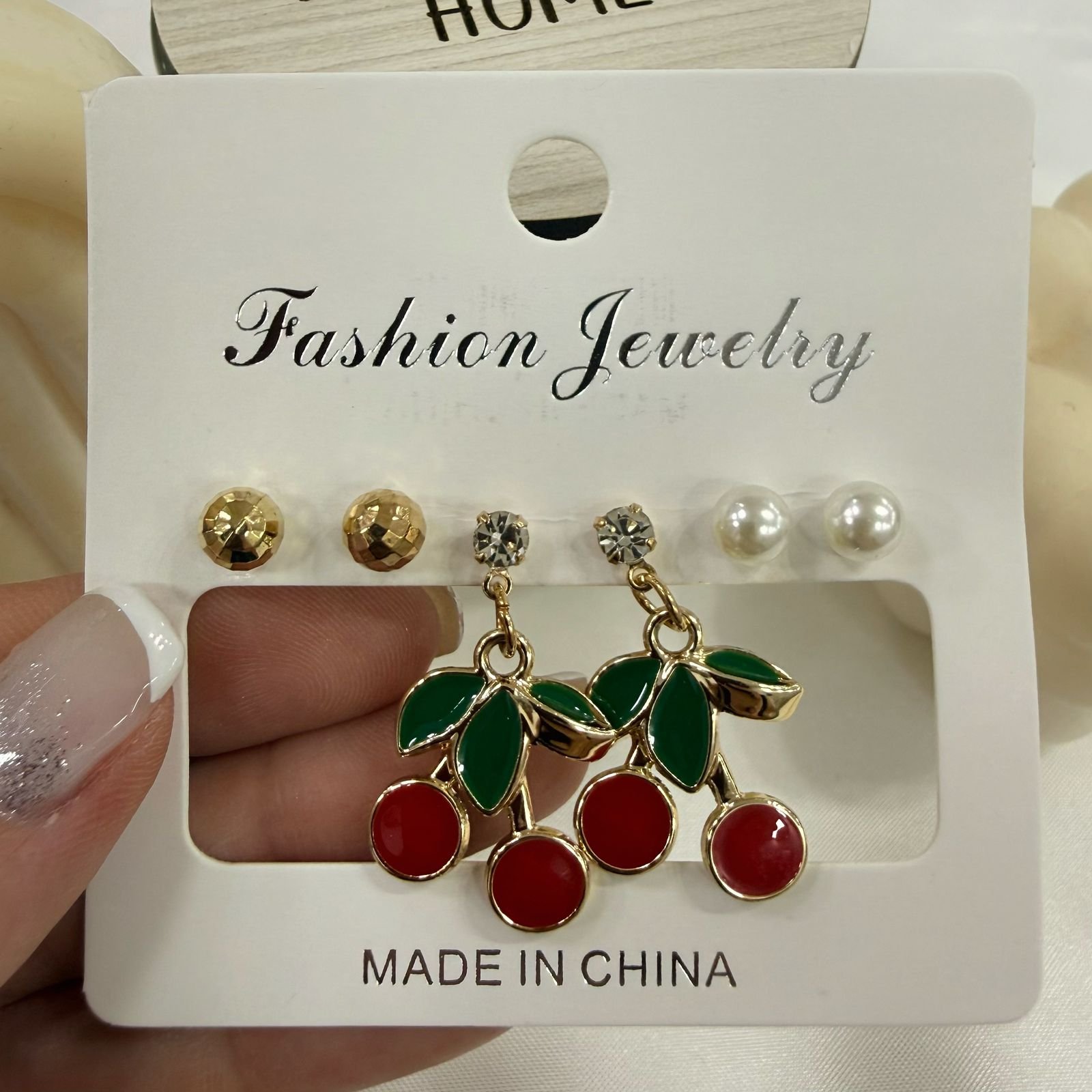 aros dorados pack x 3 pares mod cherry mod 3 (modelos varios) - Image 3